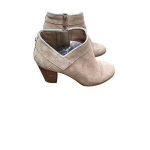 Koolaburra By UGG Amalea Women's Tan Suede Ankle Booties Block Heels Size 10M